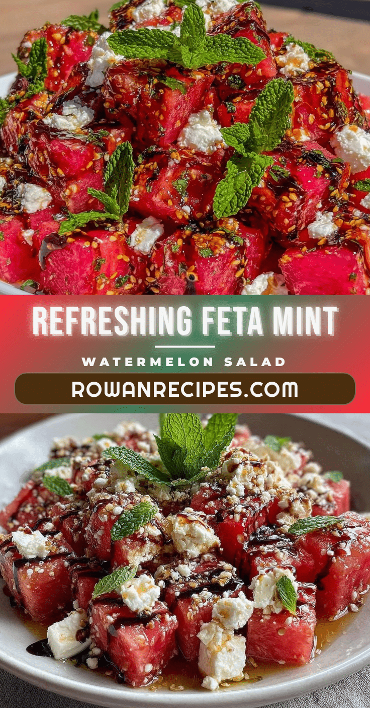 fresh feta and mint watermelon salad recipe