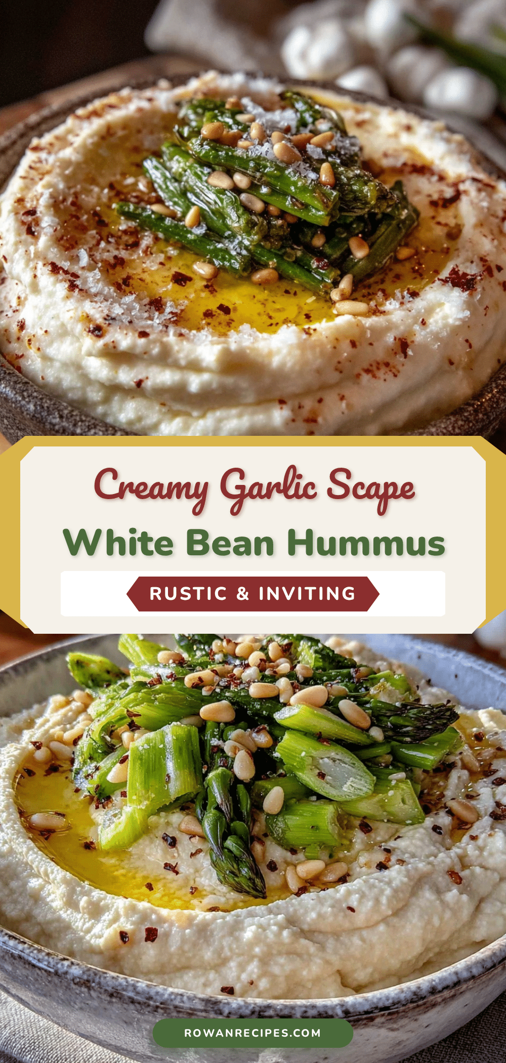 fresh garlic scape hummus recipe