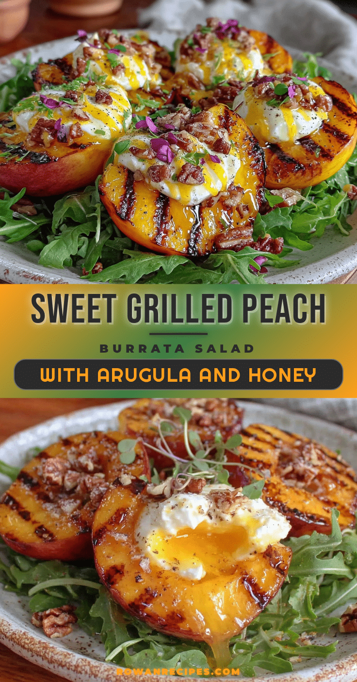fresh grilled peach burrata salad recipe