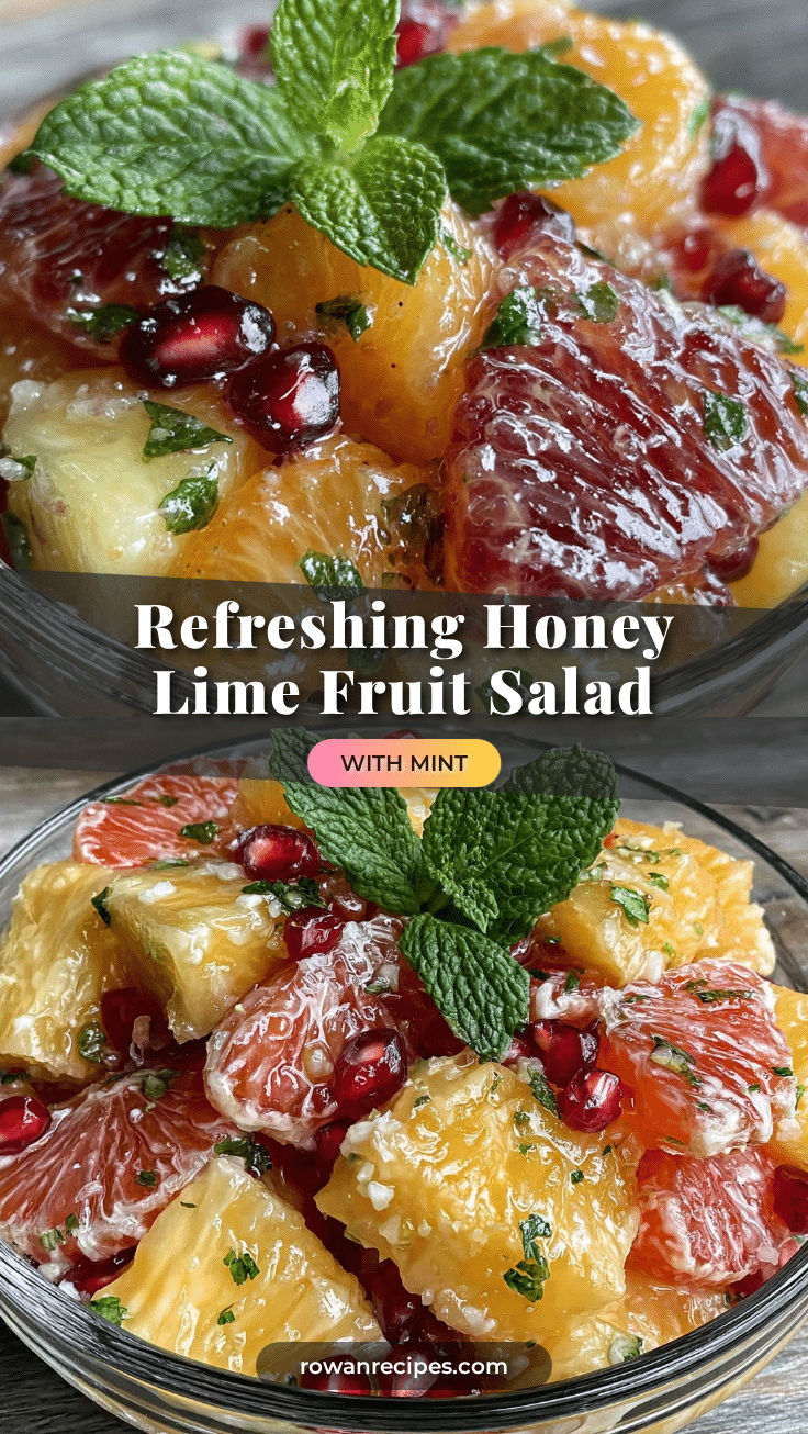 fresh honey lime fruit salad with mint recipe