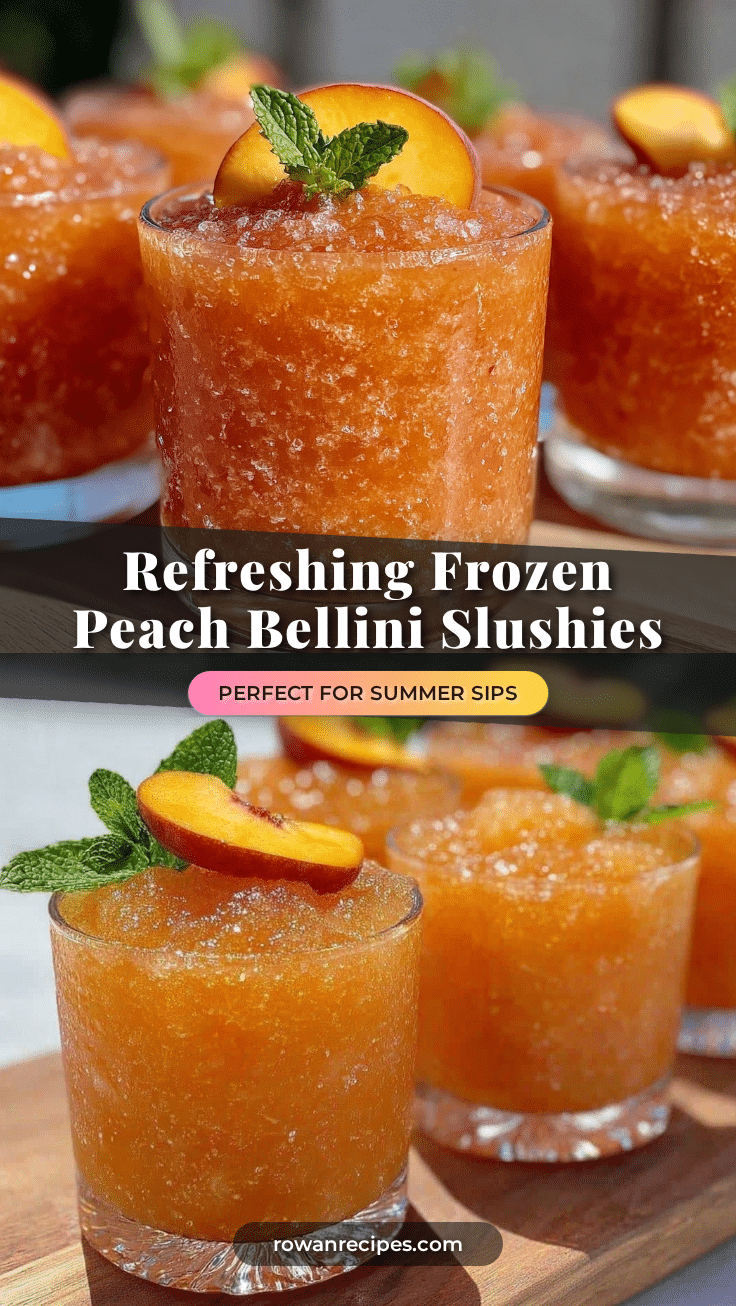 frozen peach bellini slushies recipe