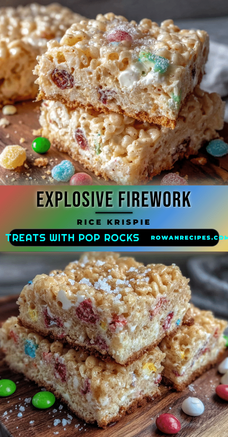 Fun Firework Rice Krispie Treats recipe