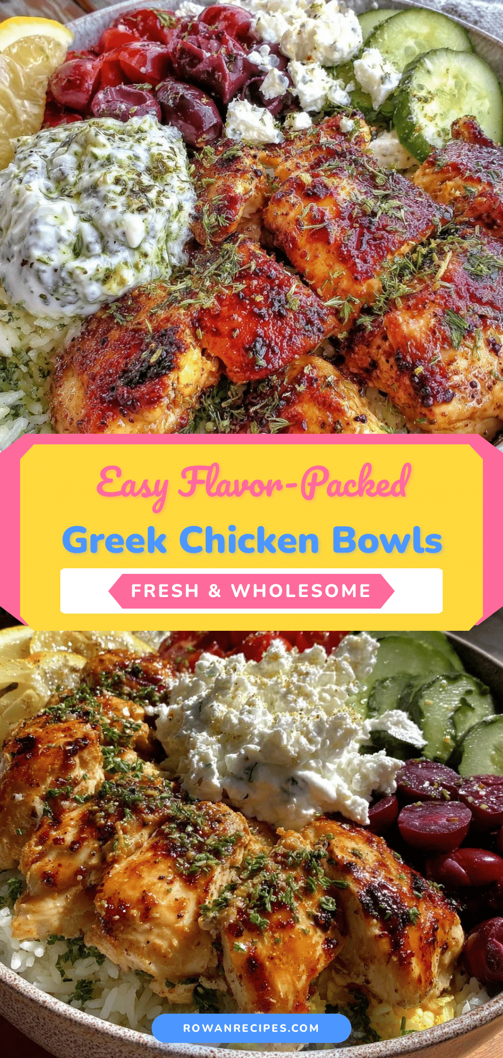Greek chicken bowls recipe