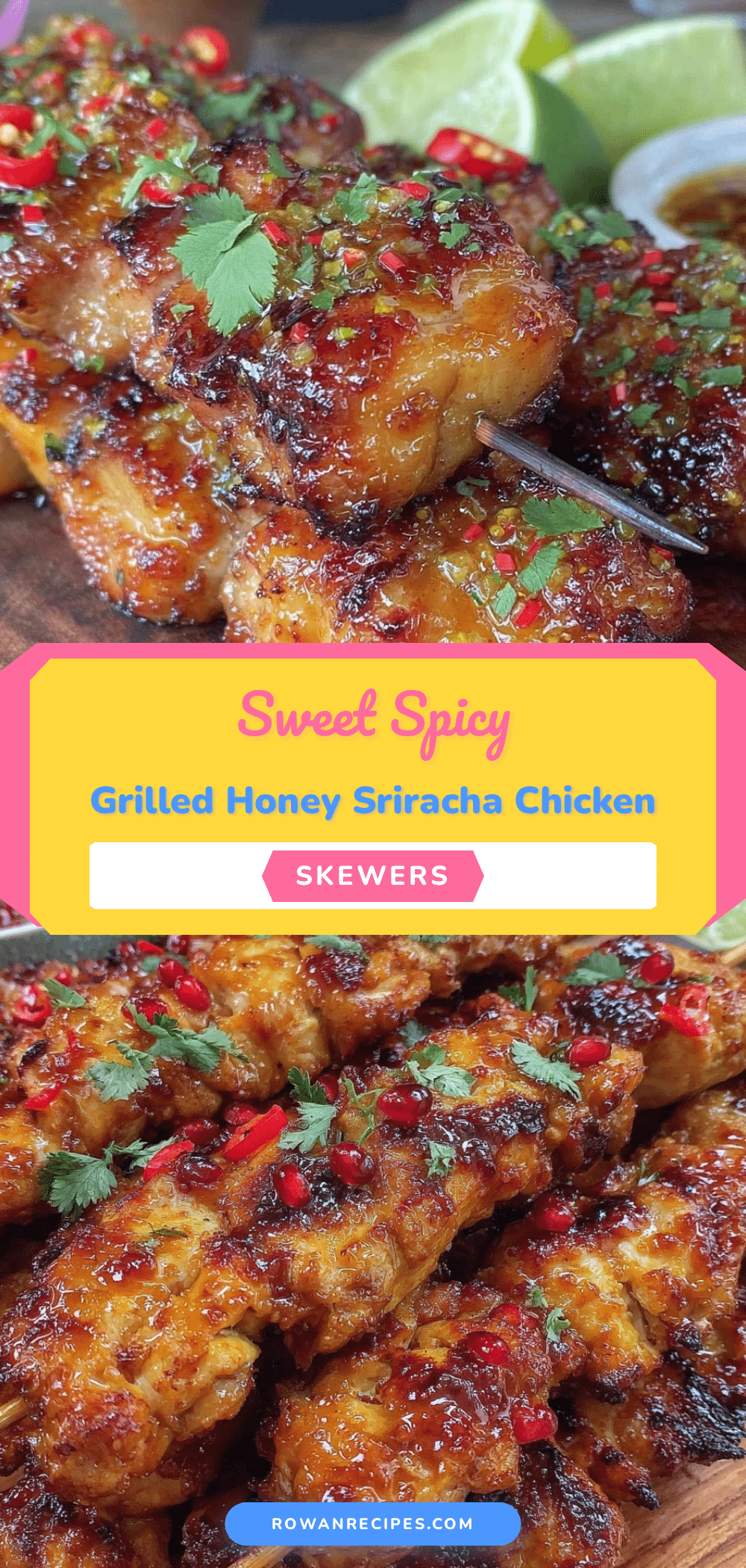 honey sriracha chicken skewers recipe