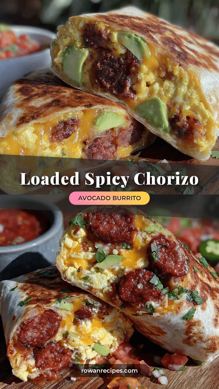 loaded breakfast burrito with chorizo and avocado recipe