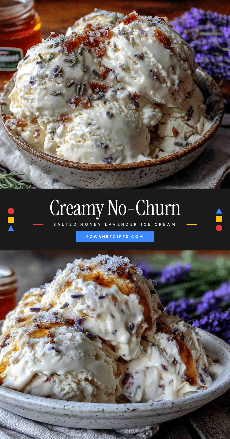 no-churn salted honey lavender ice cream recipe