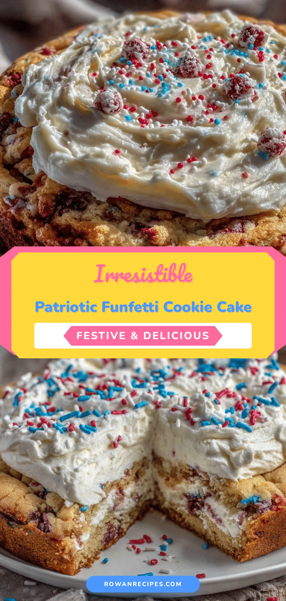 patriotic funfetti cookie cake recipe