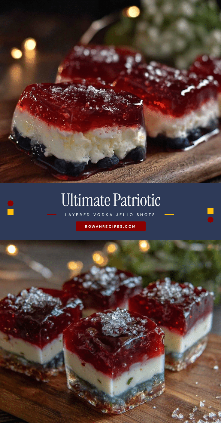 patriotic layered vodka jello shots recipe