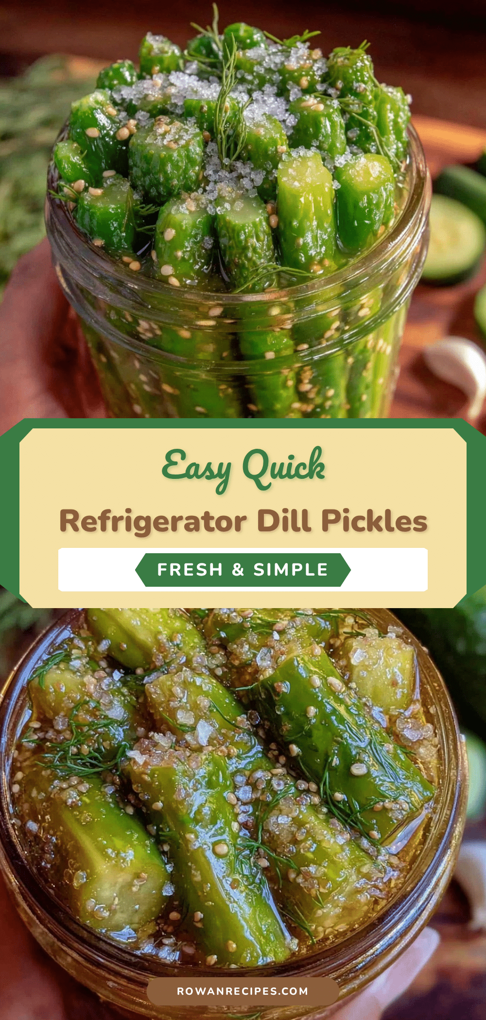 quick refrigerator dill pickles recipe