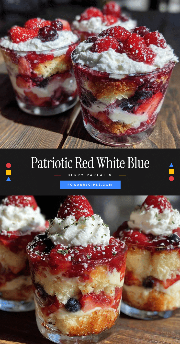 red white and blue berry trifle parfaits recipe
