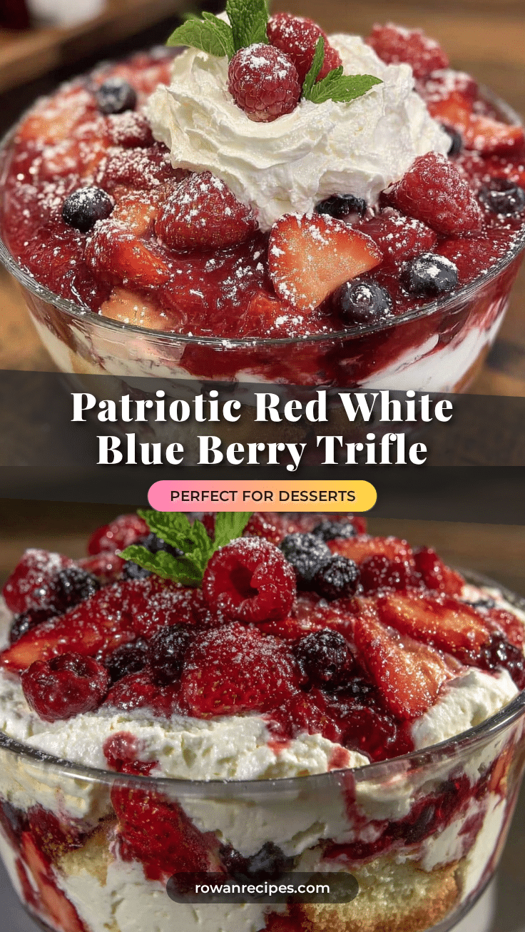 red white and blue berry trifle recipe