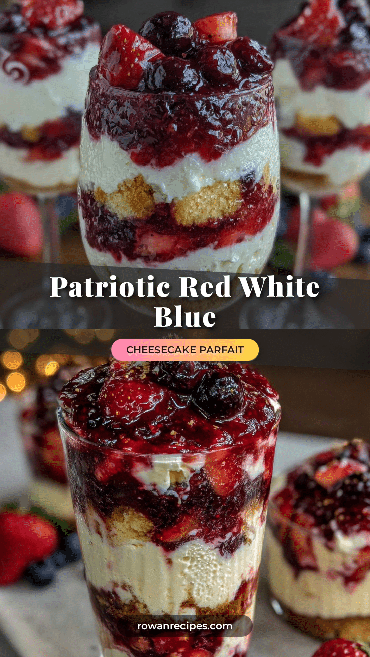 red white and blue cheesecake parfait trifle recipe
