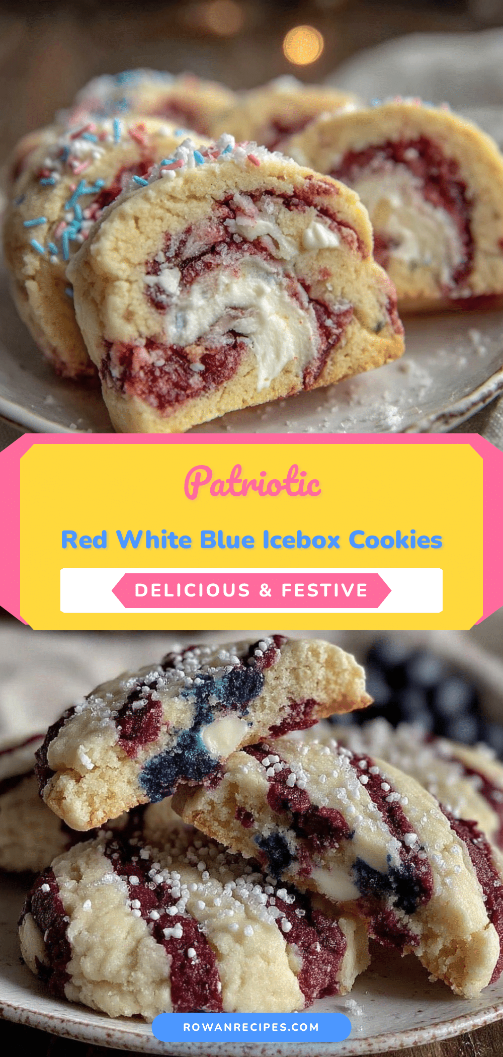 red white and blue icebox cookies recipe