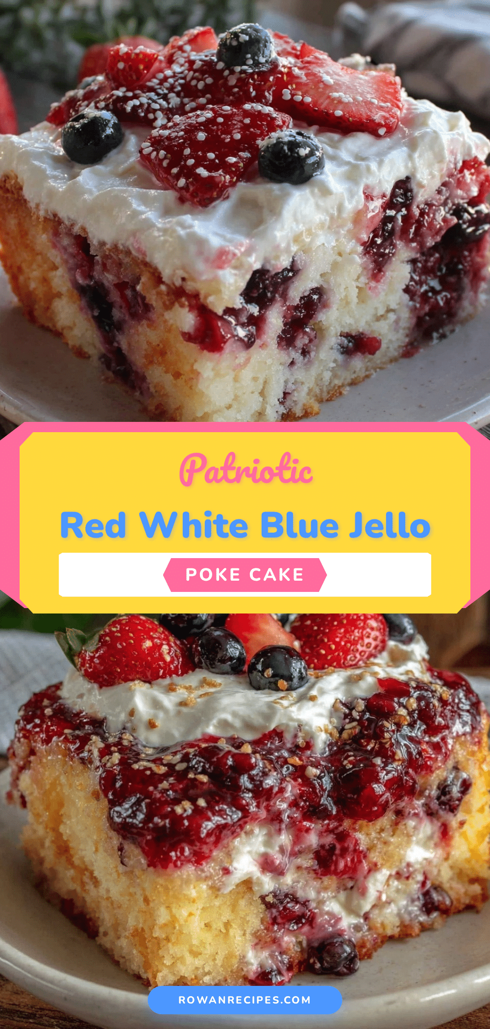 red white and blue jello poke cake recipe