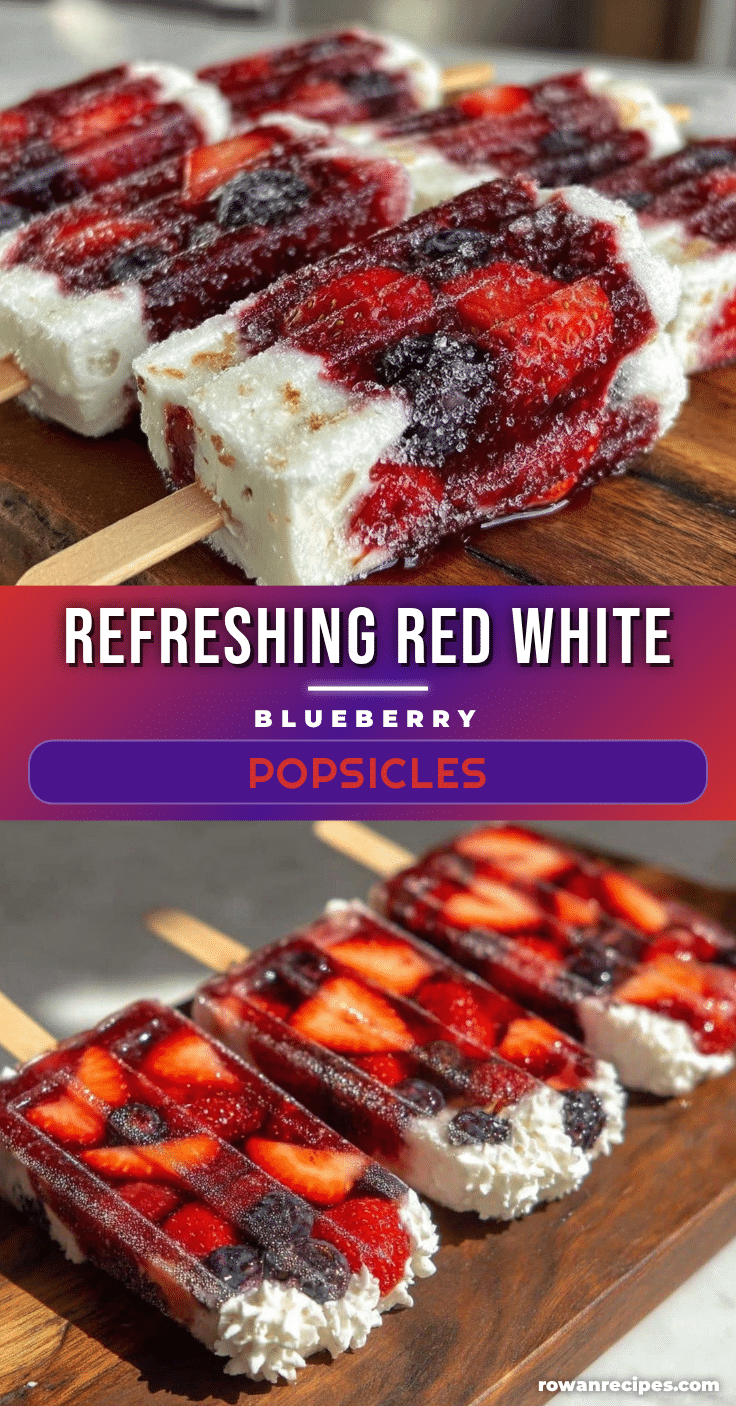 red white and blueberry popsicles recipe
