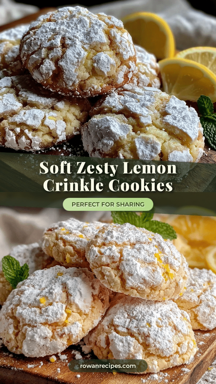 soft lemon crinkle cookies recipe