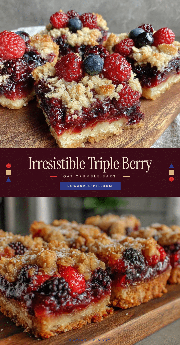 triple berry crumble bars recipe