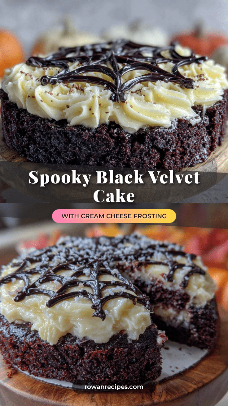 black velvet spider web cake recipe
