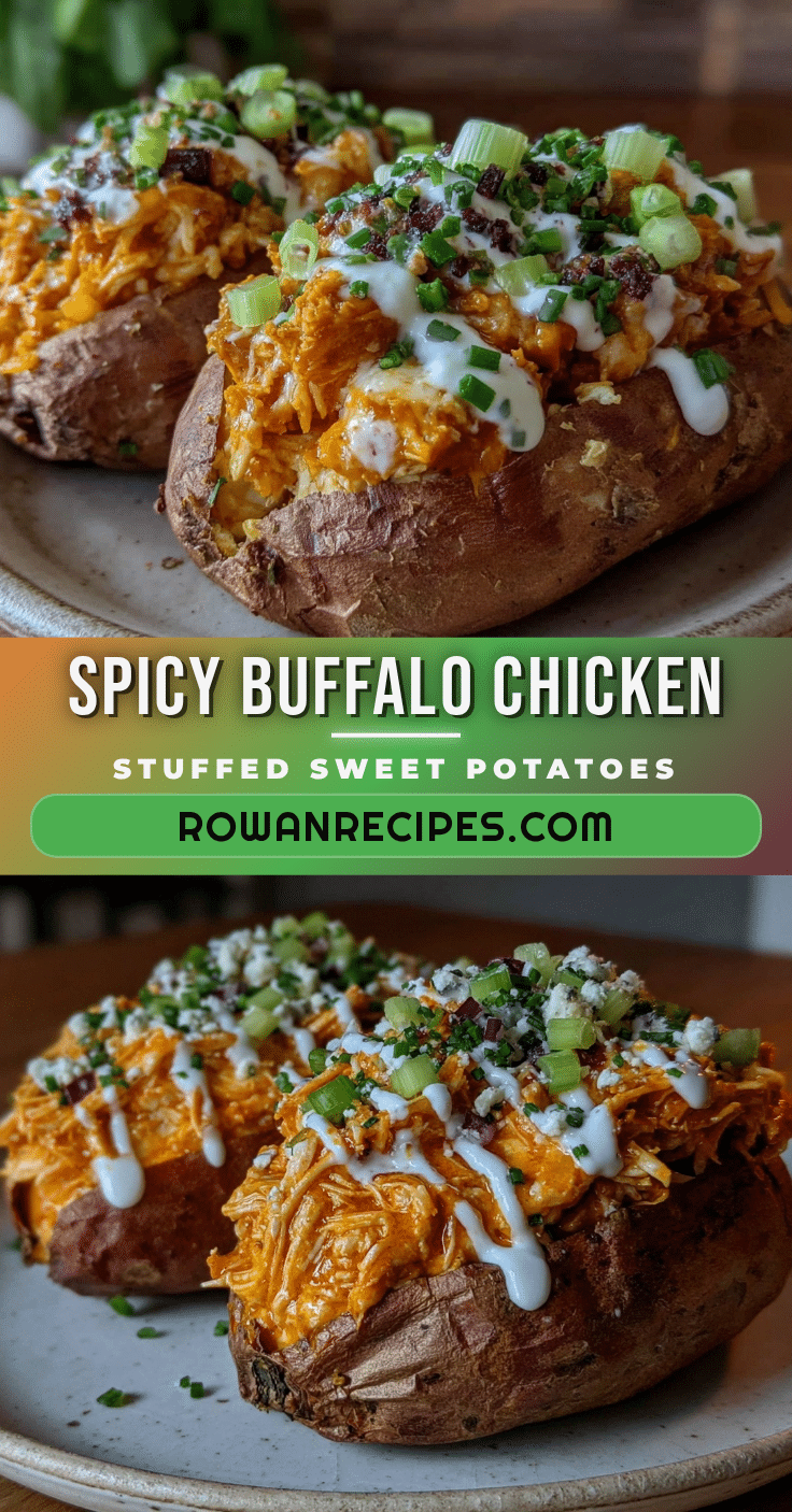 buffalo chicken stuffed sweet potatoes recipe