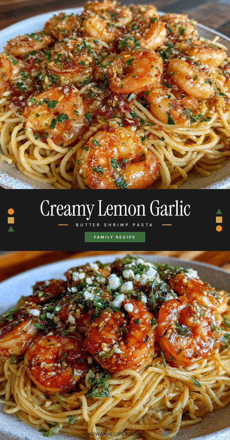 creamy lemon garlic butter shrimp pasta recipe