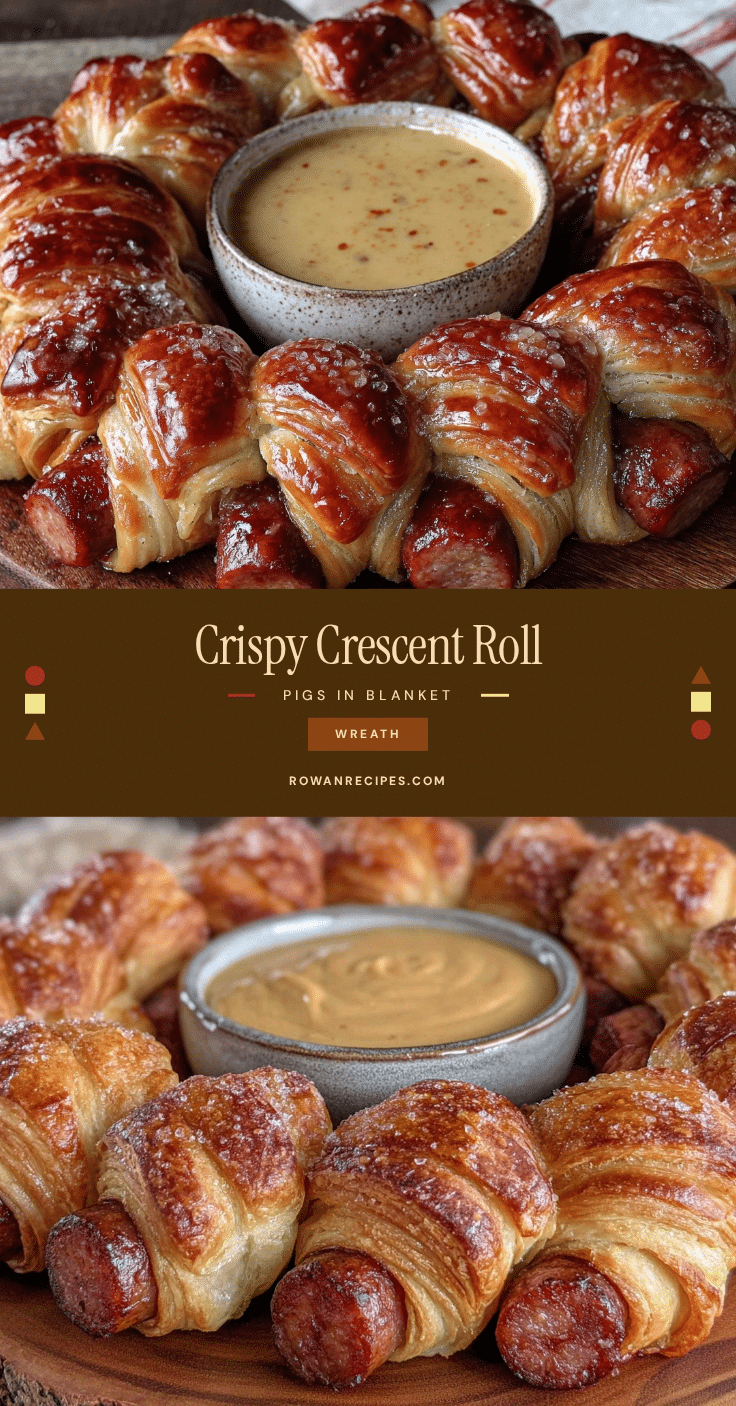 crispy pigs in a blanket crescent roll wreath recipe