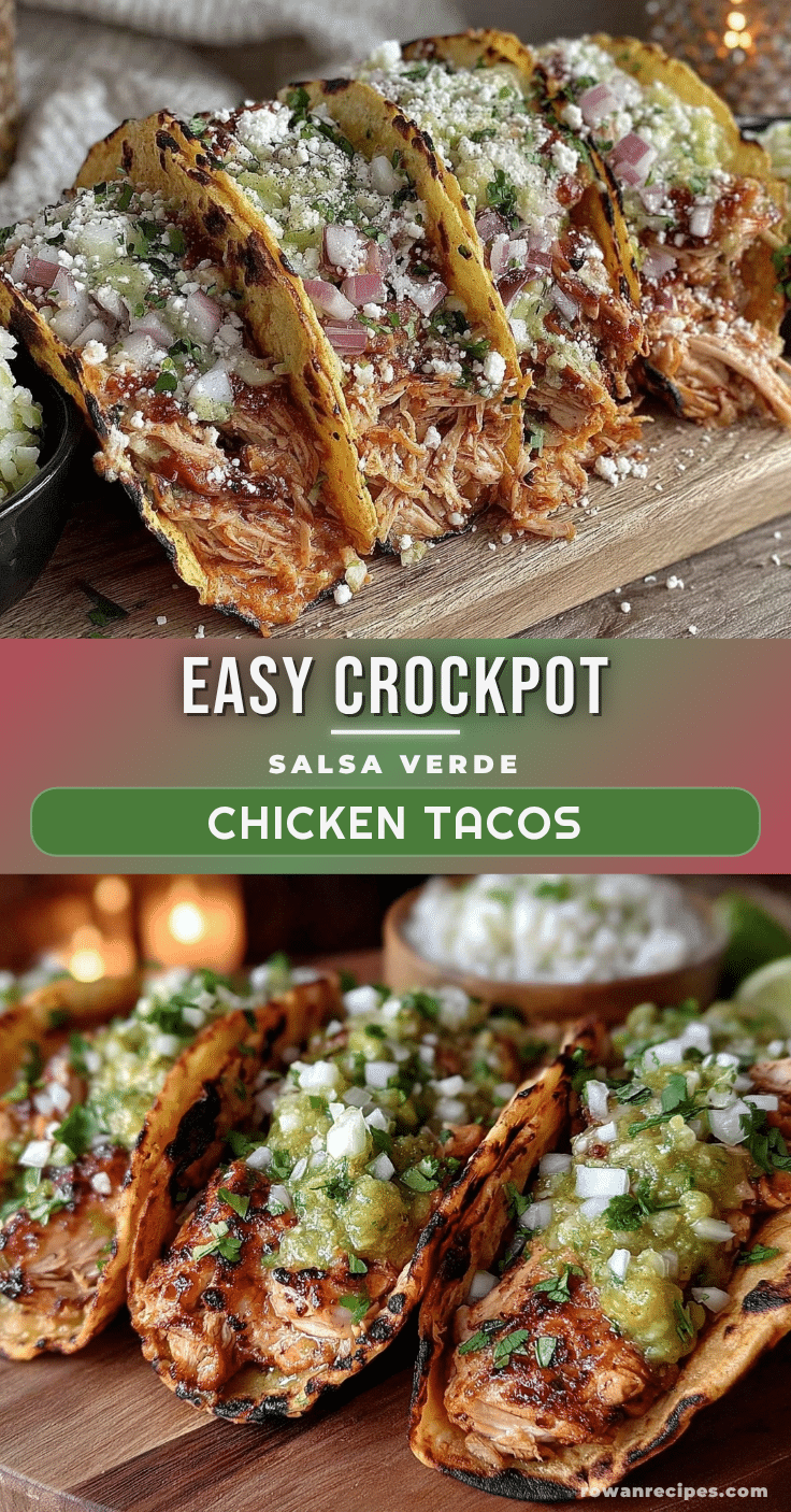 crockpot salsa verde chicken tacos recipe