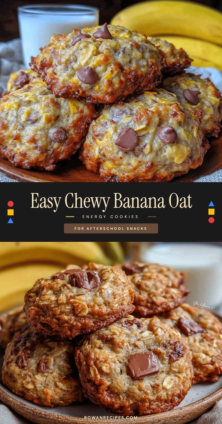 Easy Chewy One-Bowl Banana Oat Energy Cookies recipe