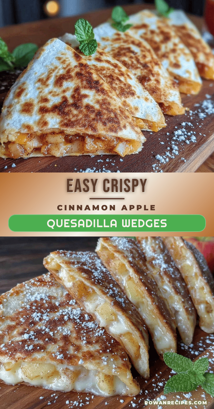 easy crispy cinnamon apple quesadilla wedges recipe