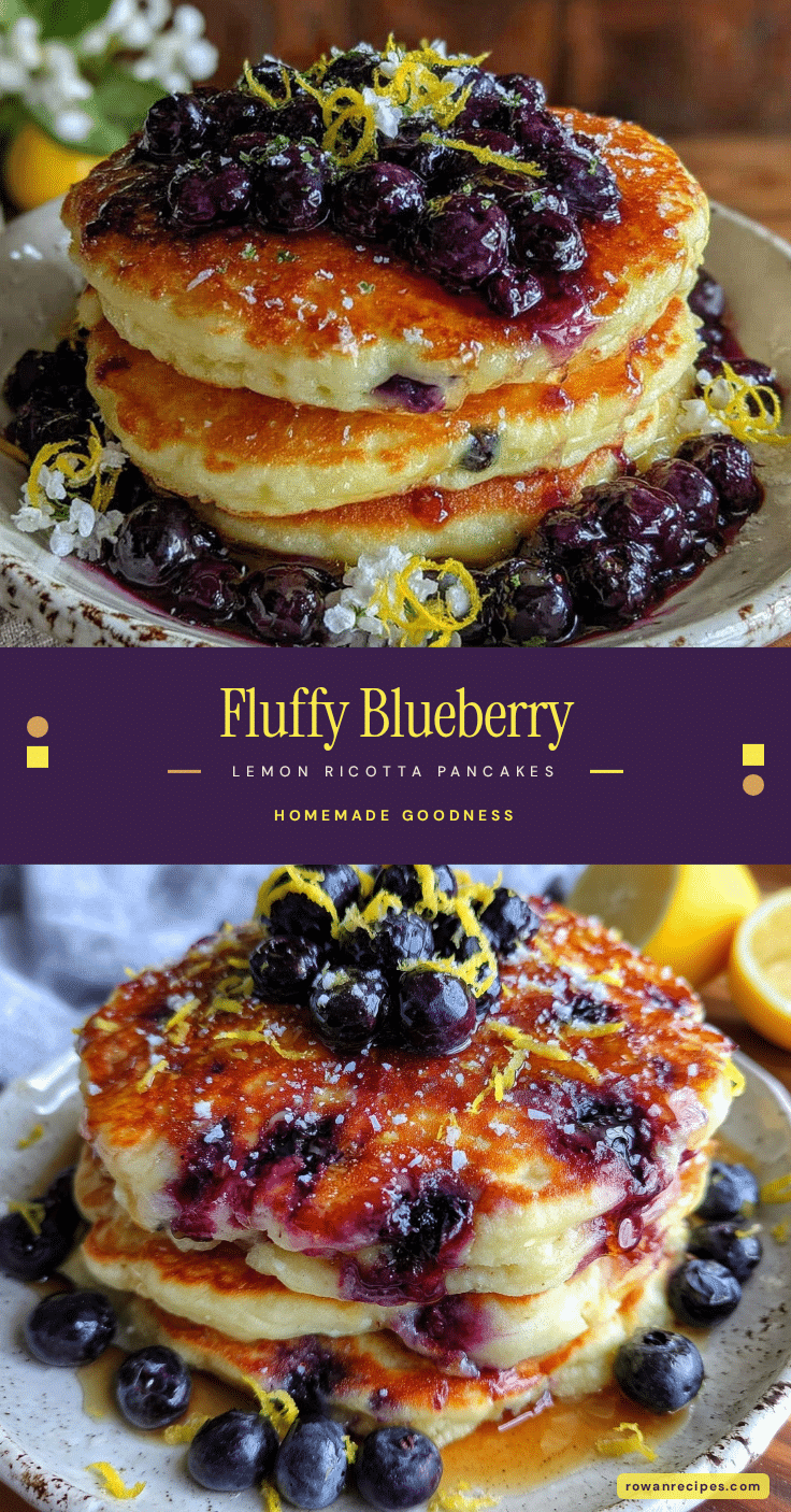 fluffy blueberry lemon ricotta pancakes recipe