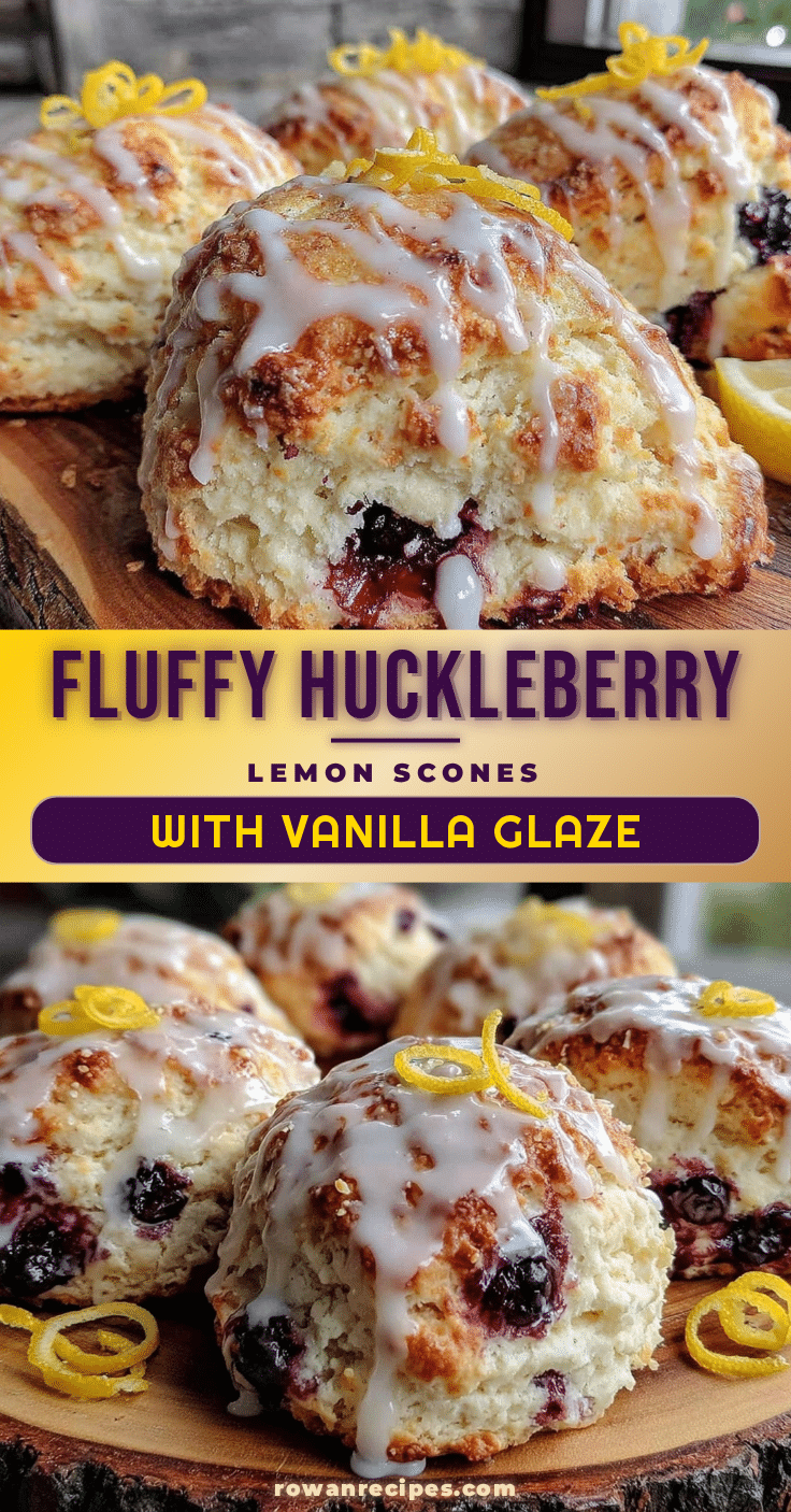 fluffy huckleberry lemon scones recipe