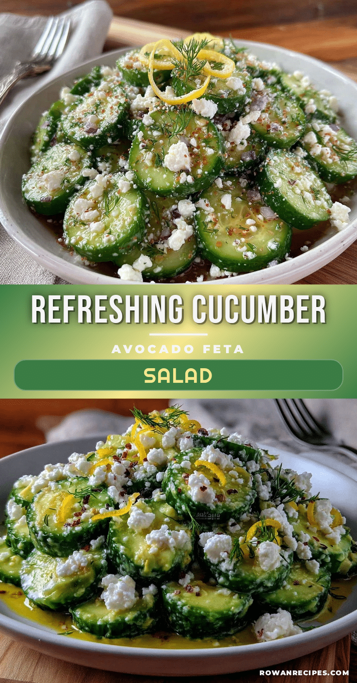 Fresh Cucumber Avocado Feta Salad recipe