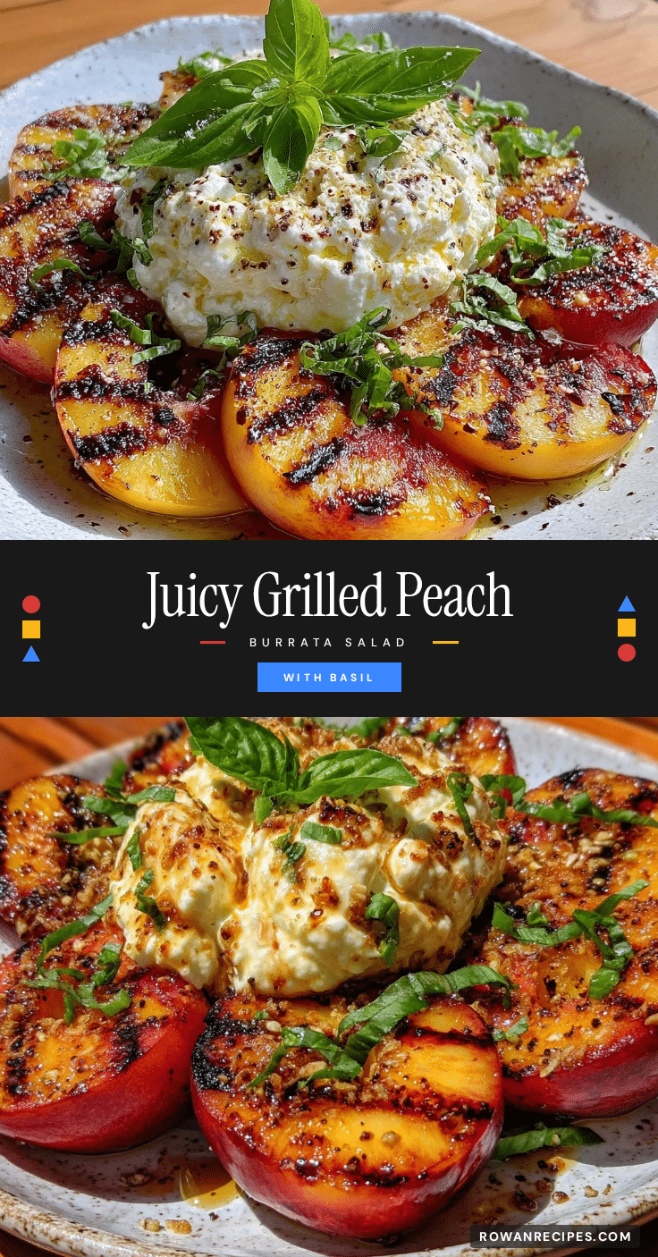 fresh grilled peach and burrata salad recipe