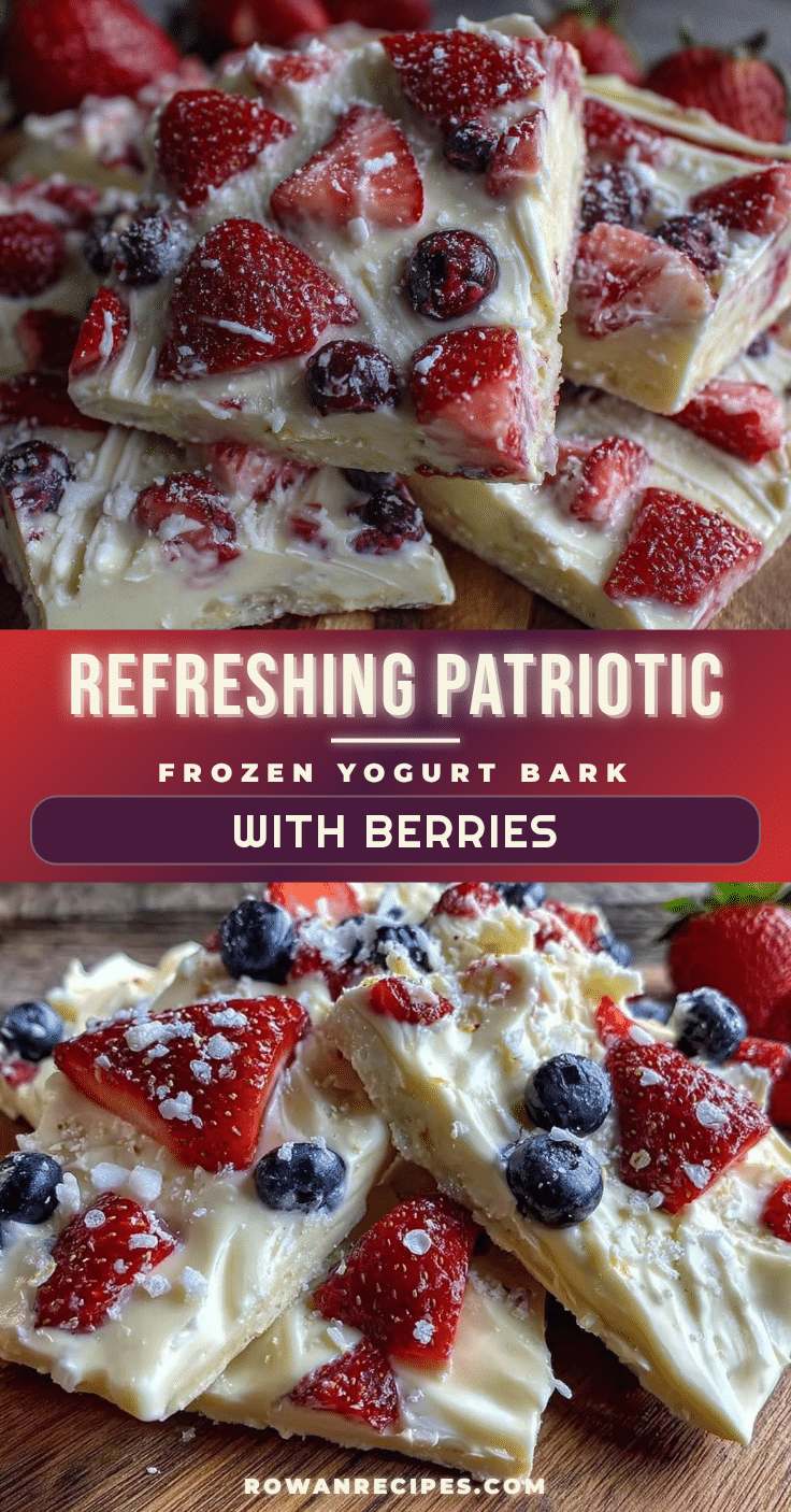fresh patriotic frozen yogurt bark recipe