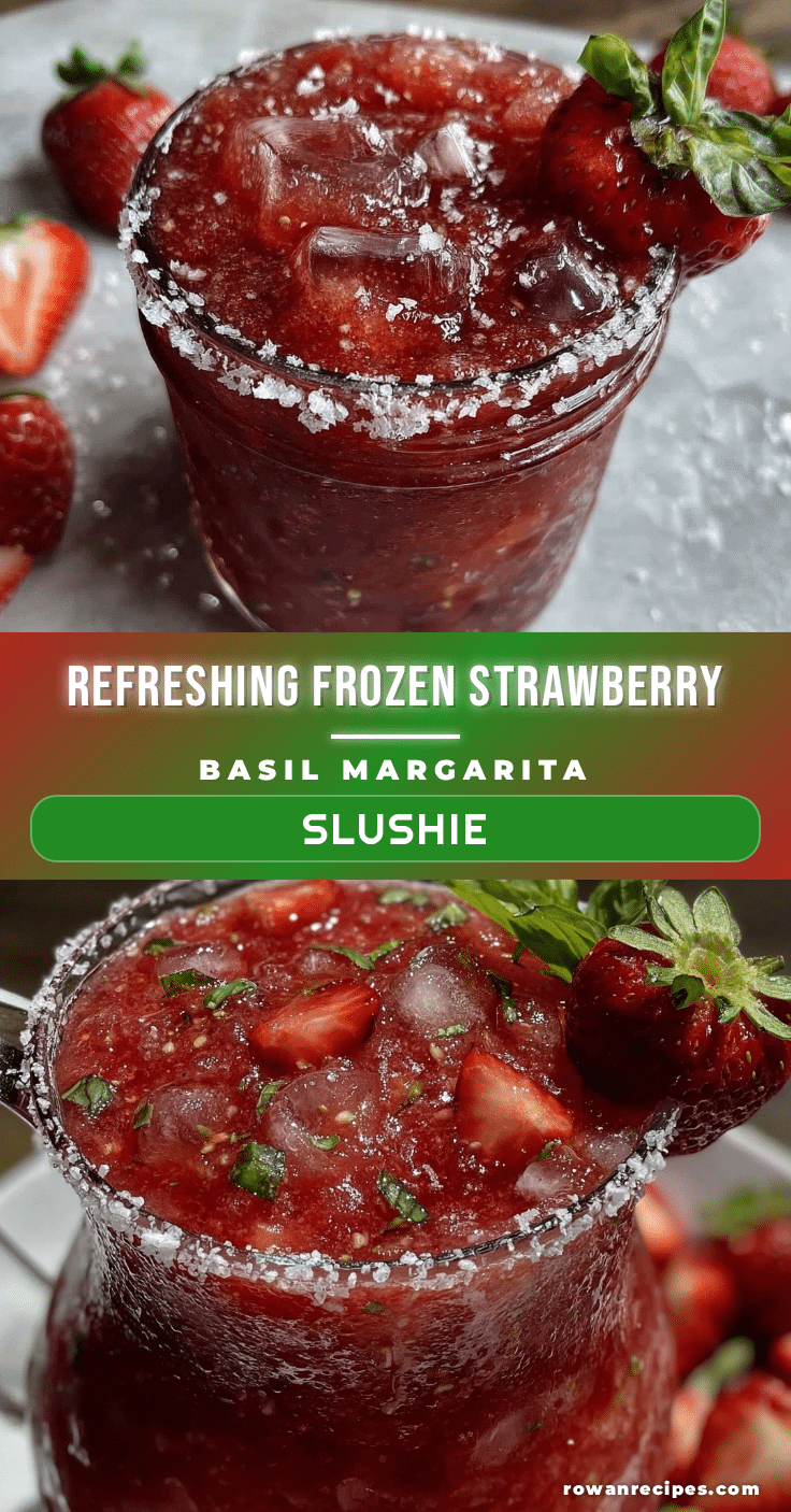 frozen strawberry basil margarita slushie recipe
