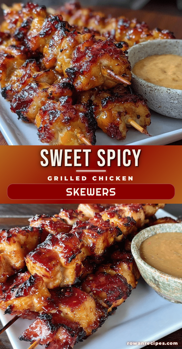grilled honey sriracha chicken skewers recipe