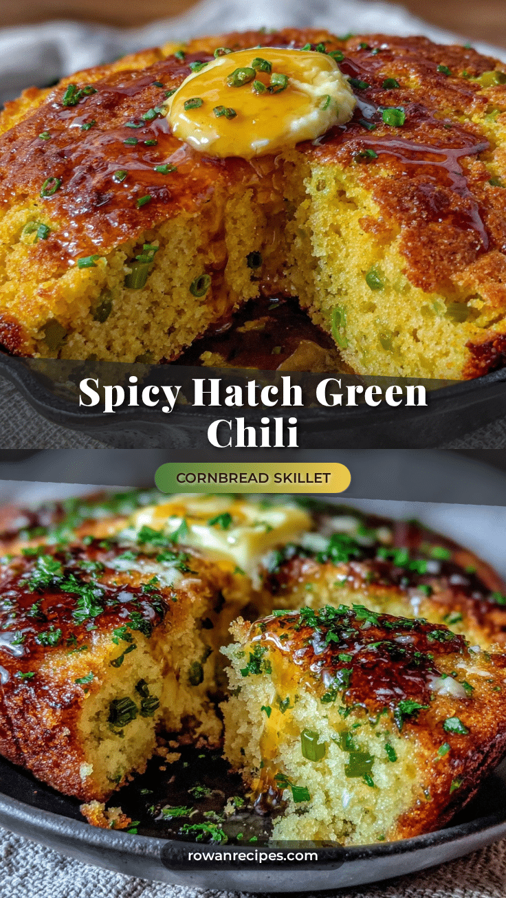 Hatch green chili cornbread skillet recipe