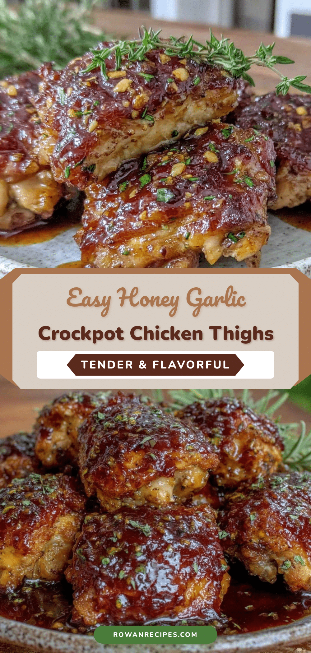 honey garlic crockpot chicken thighs recipe