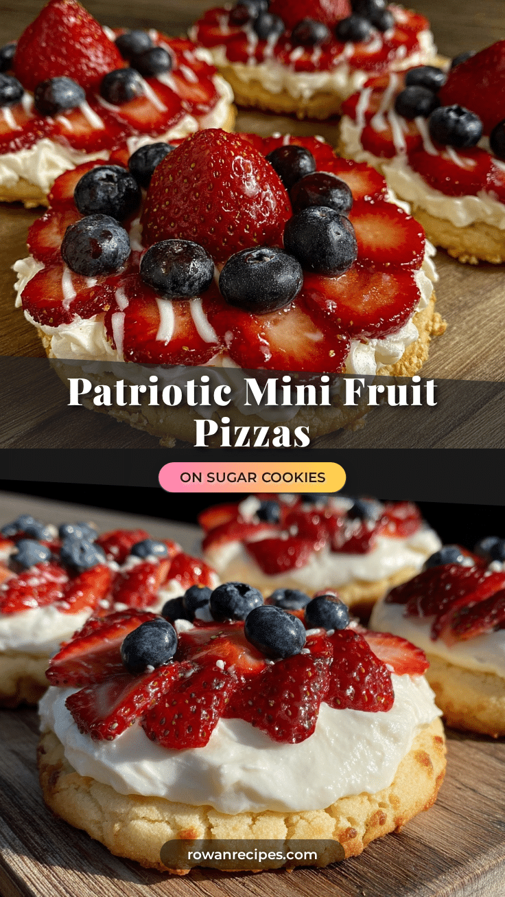 mini american flag fruit pizzas recipe