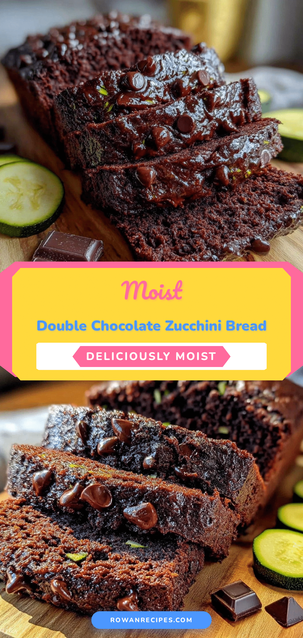 moist double chocolate zucchini bread recipe