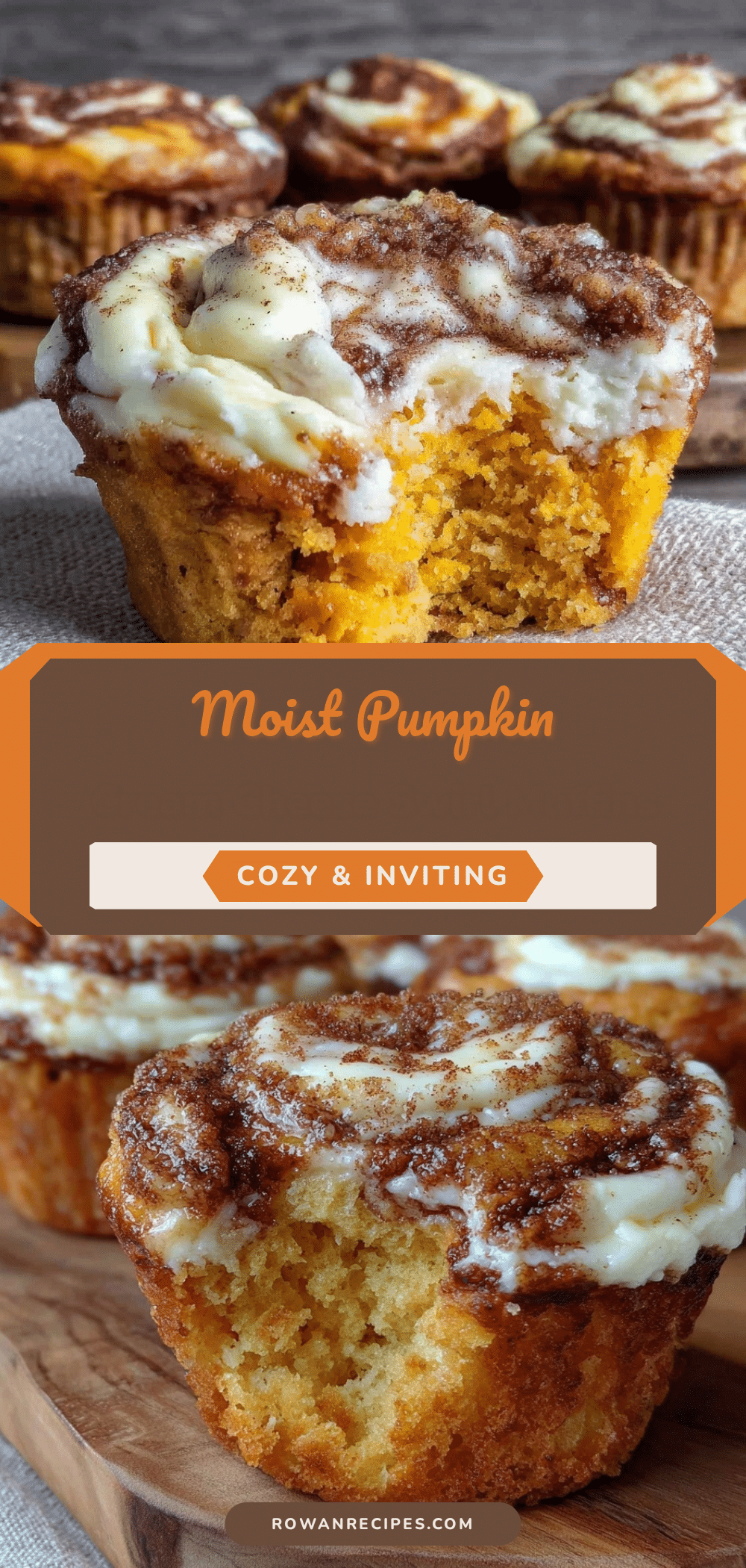 moist pumpkin cream cheese swirl muffins recipe