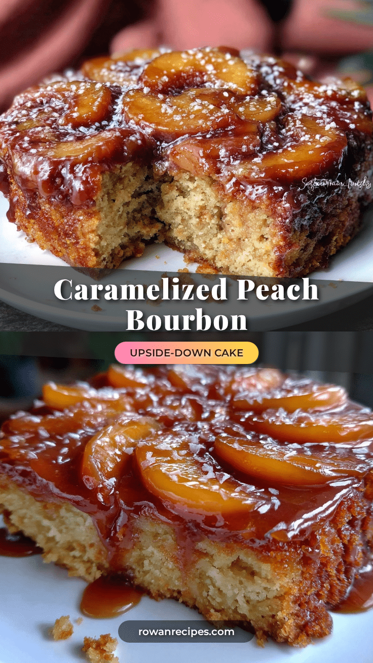 peach bourbon upside-down cake recipe