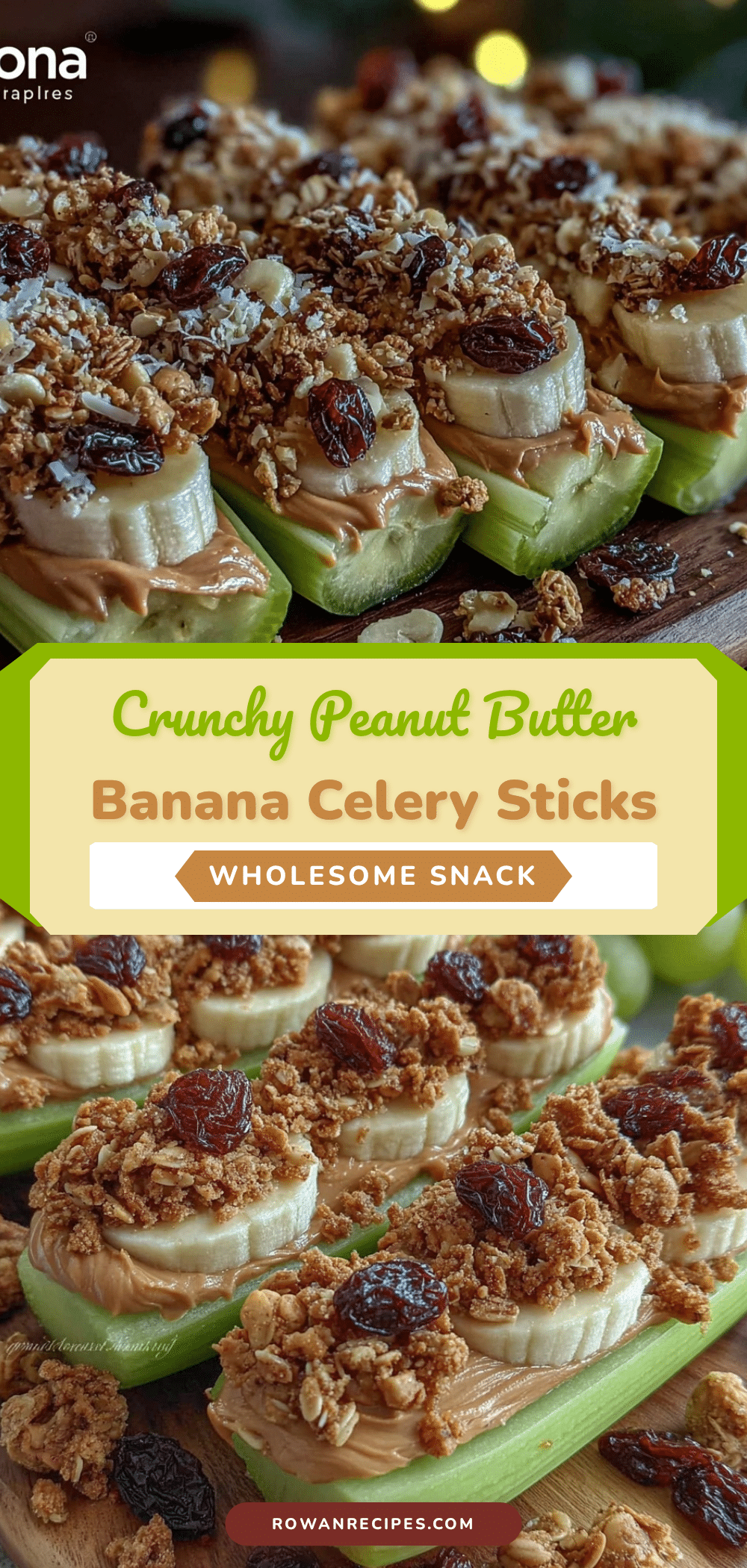 peanut butter banana ants-on-a-log snack recipe