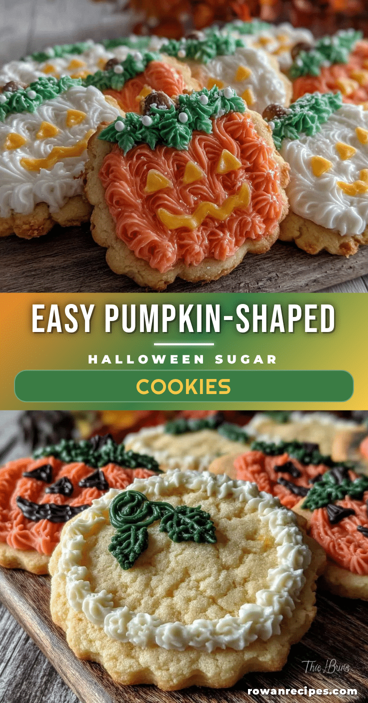pumpkin-shaped Halloween sugar cookies recipe
