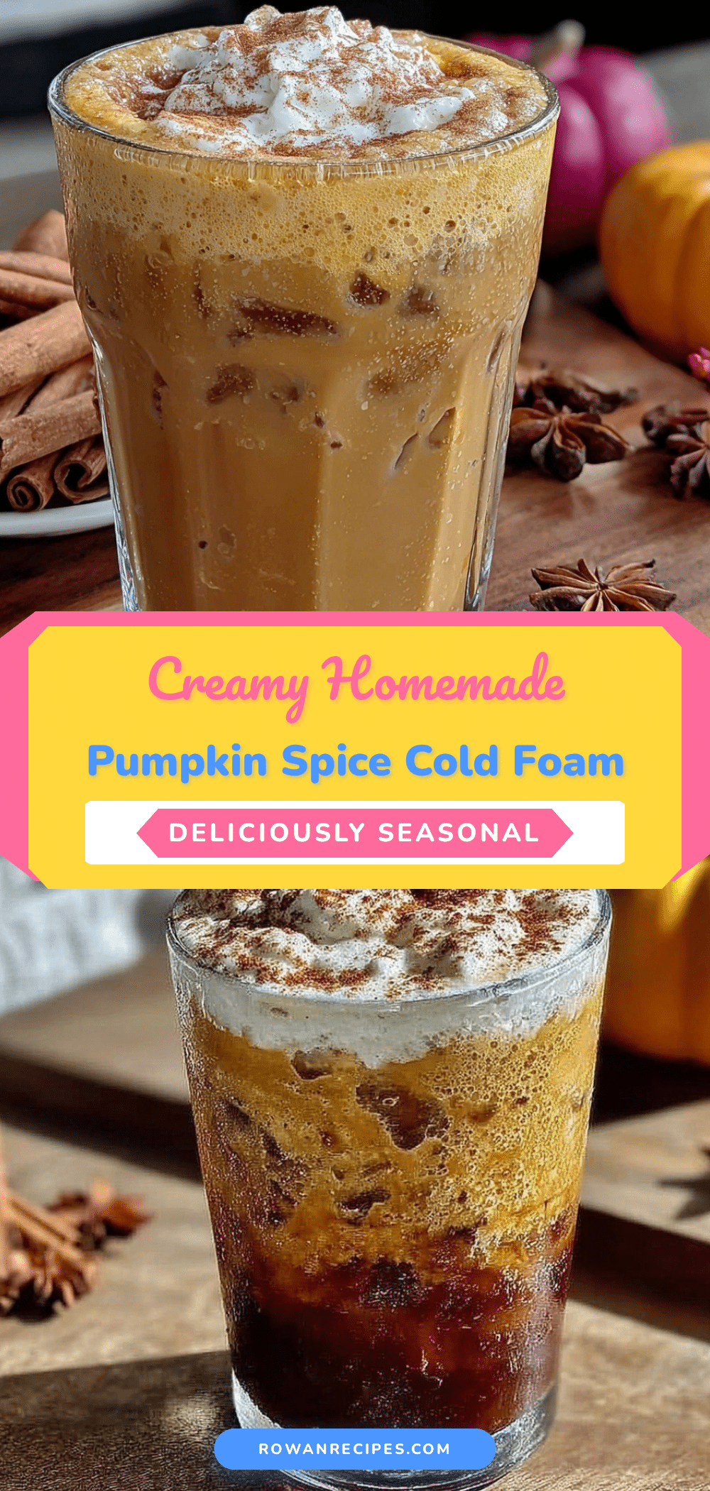 pumpkin spice cold foam iced coffee recipe
