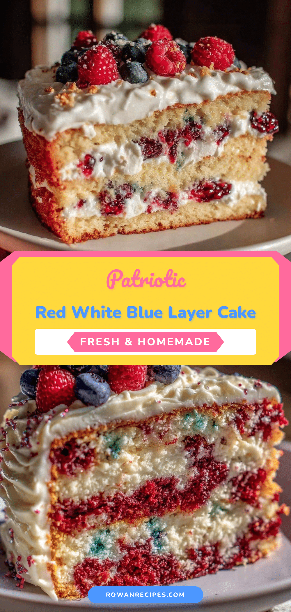 red white and blue layer cake recipe