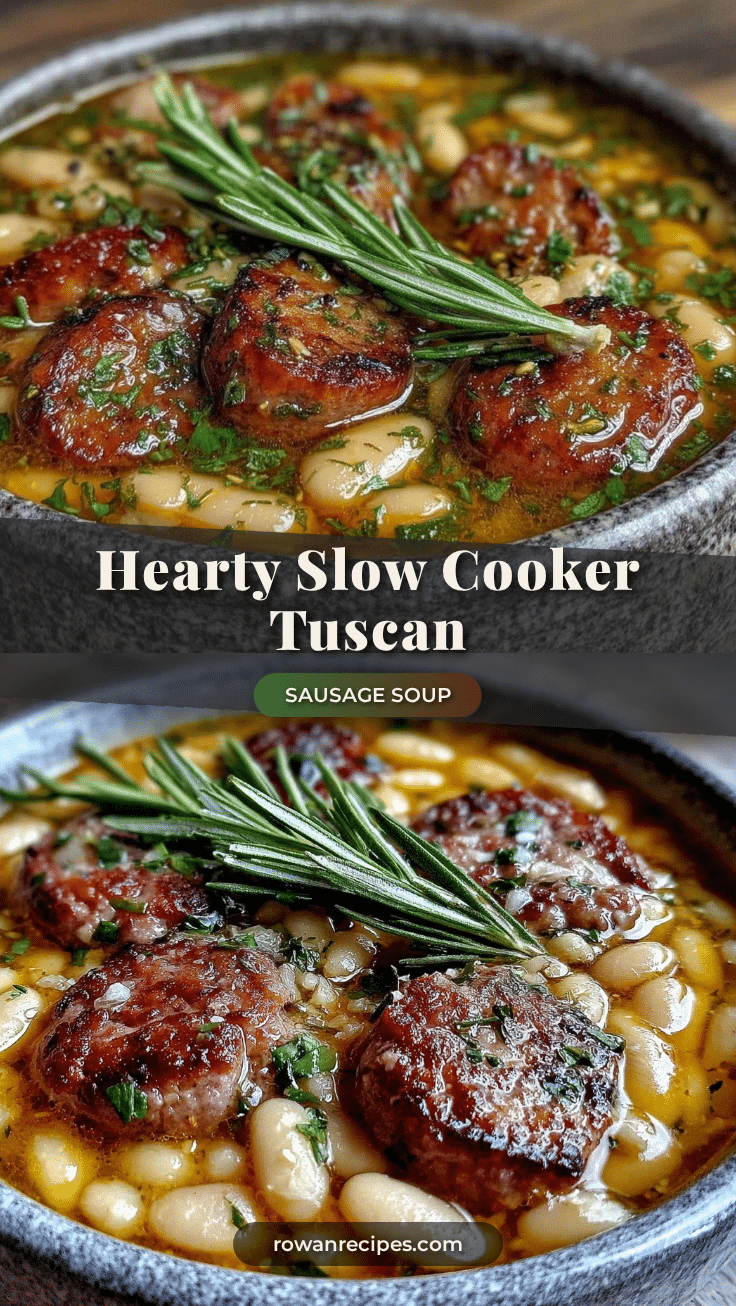 slow cooker tuscan white bean and sausage soup recipe