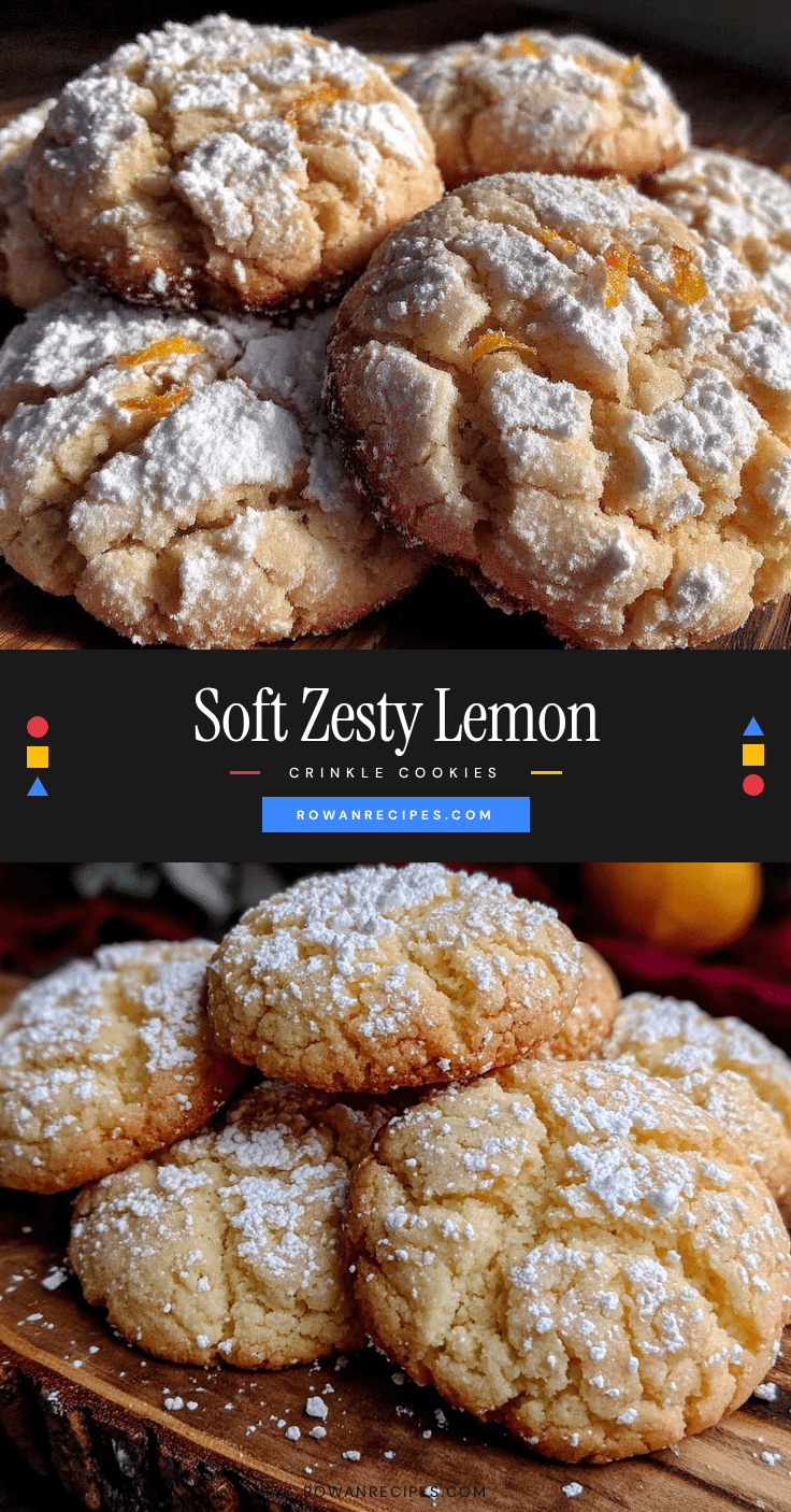 soft lemon crinkle cookies recipe