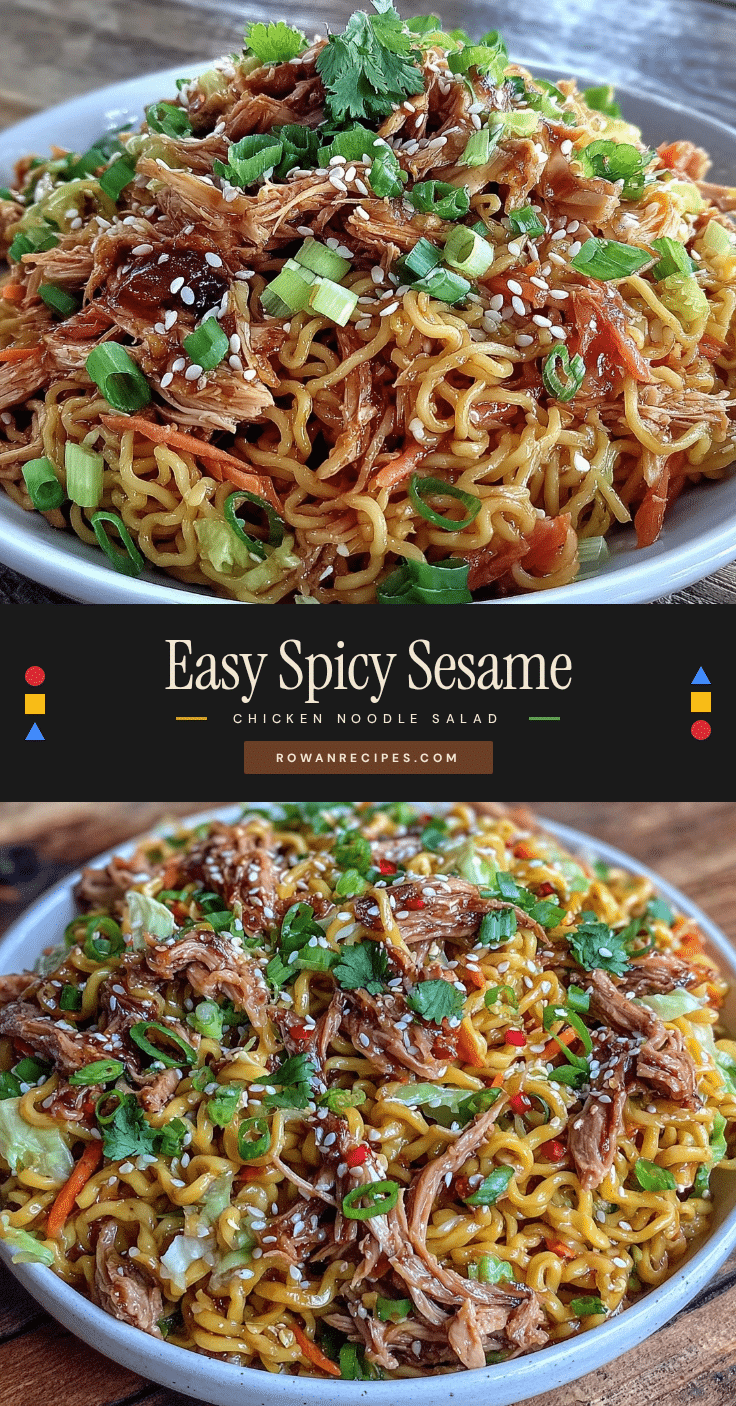 spicy sesame chicken noodle salad recipe