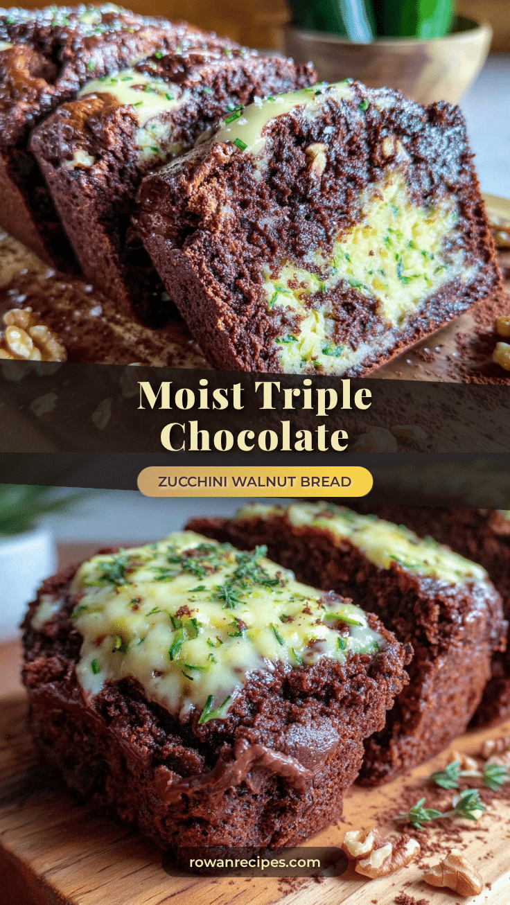triple chocolate zucchini bread recipe