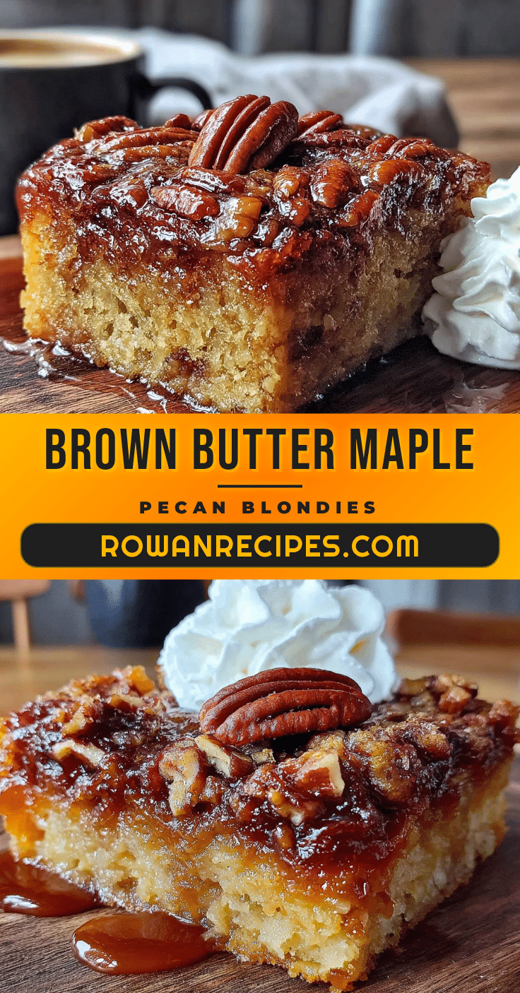 brown butter maple pecan blondies recipe